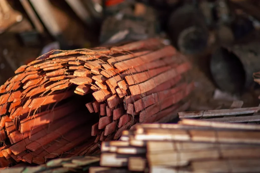 stack of wooden planks