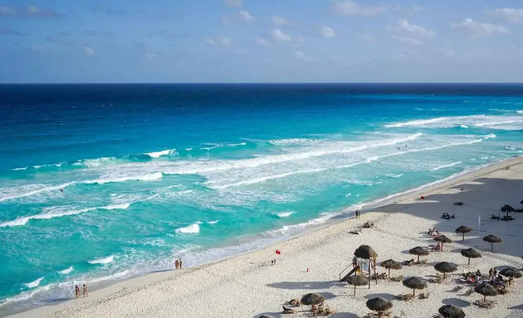 Cancun beach in December